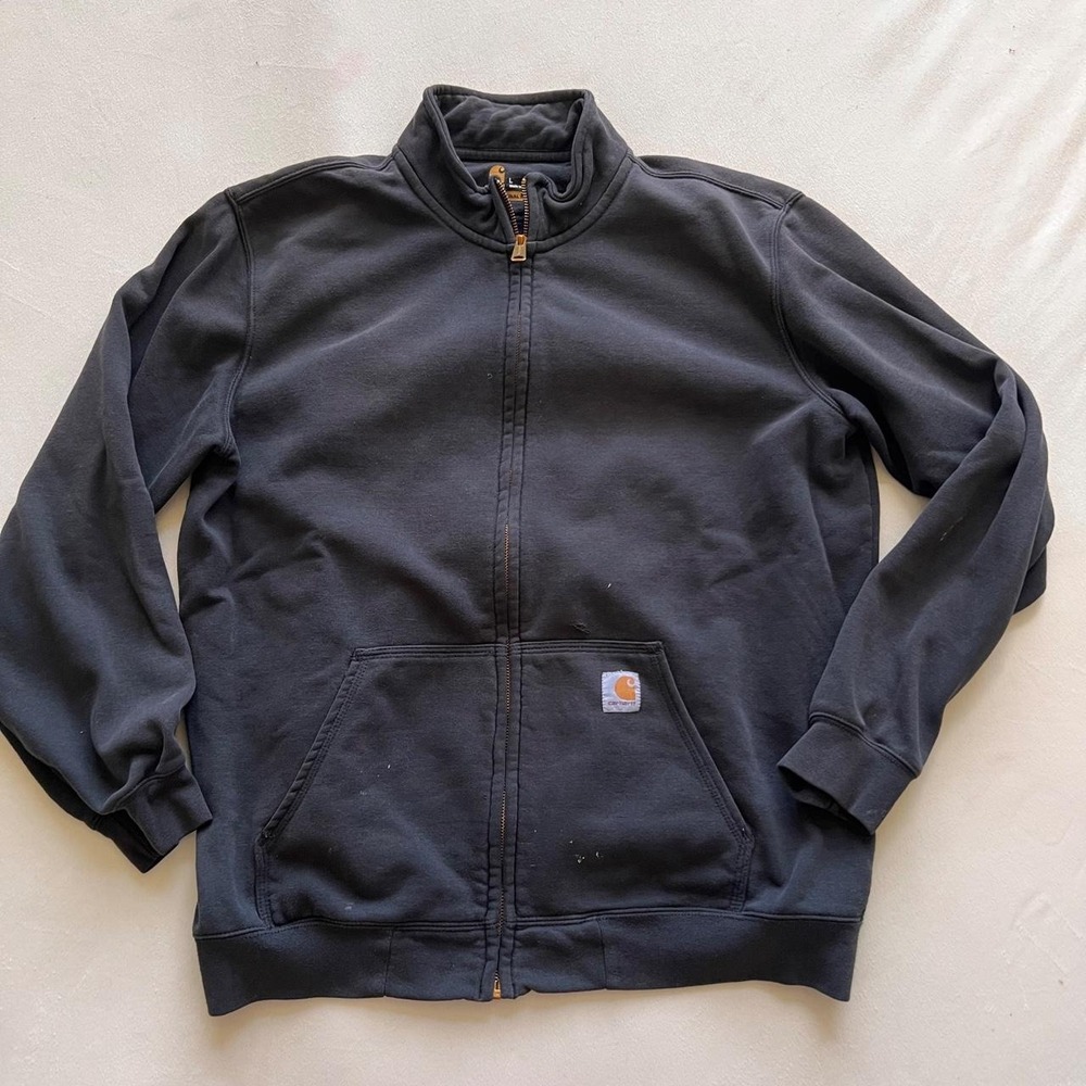 Carhartt Black Full Zip jacket Workwear Worker Original Fit Collared Vintage